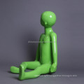 DL395 Boys full body red&green color Fiberglass Dummy child painting mannequin sitting